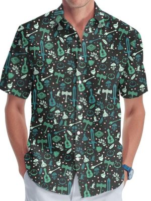 Video Game Print Men's Button Shirt, Aloha Gaming Casual Hawaiian Shirt, Summer Gifts, Birthday Gifts
